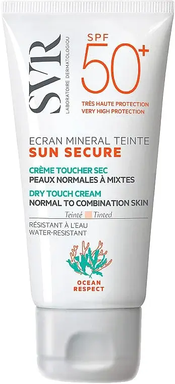 SVR Sun Secure Écran Minéral Crème Visage Peaux Normales à Mixtes SPF50