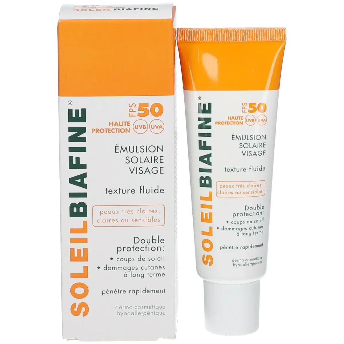 Biafine Soleil Émulsion Solaire Visage SPF50 50 ml