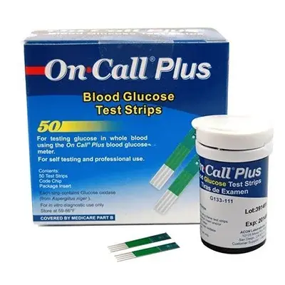 On Call Plus - Bandelettes de glycémie, boîte de 50