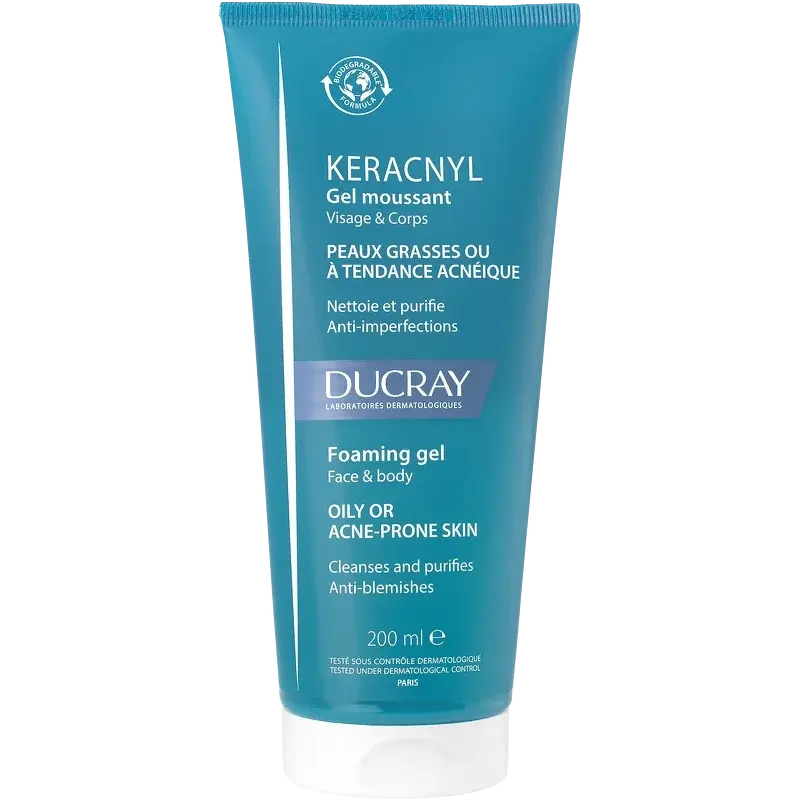 Ducray Keracnyl Gel Moussant Purifiant - 200 ml