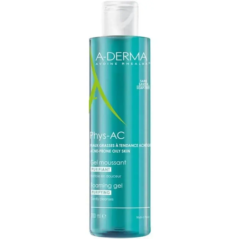 A-Derma Phys-Ac Gel Moussant Purifiant 200 ml