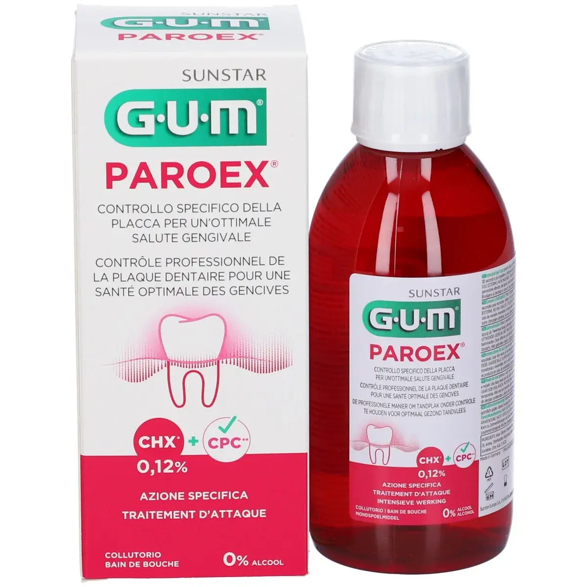 GUM Paroex Bain de Bouche Prévention Quotidienne 300ml