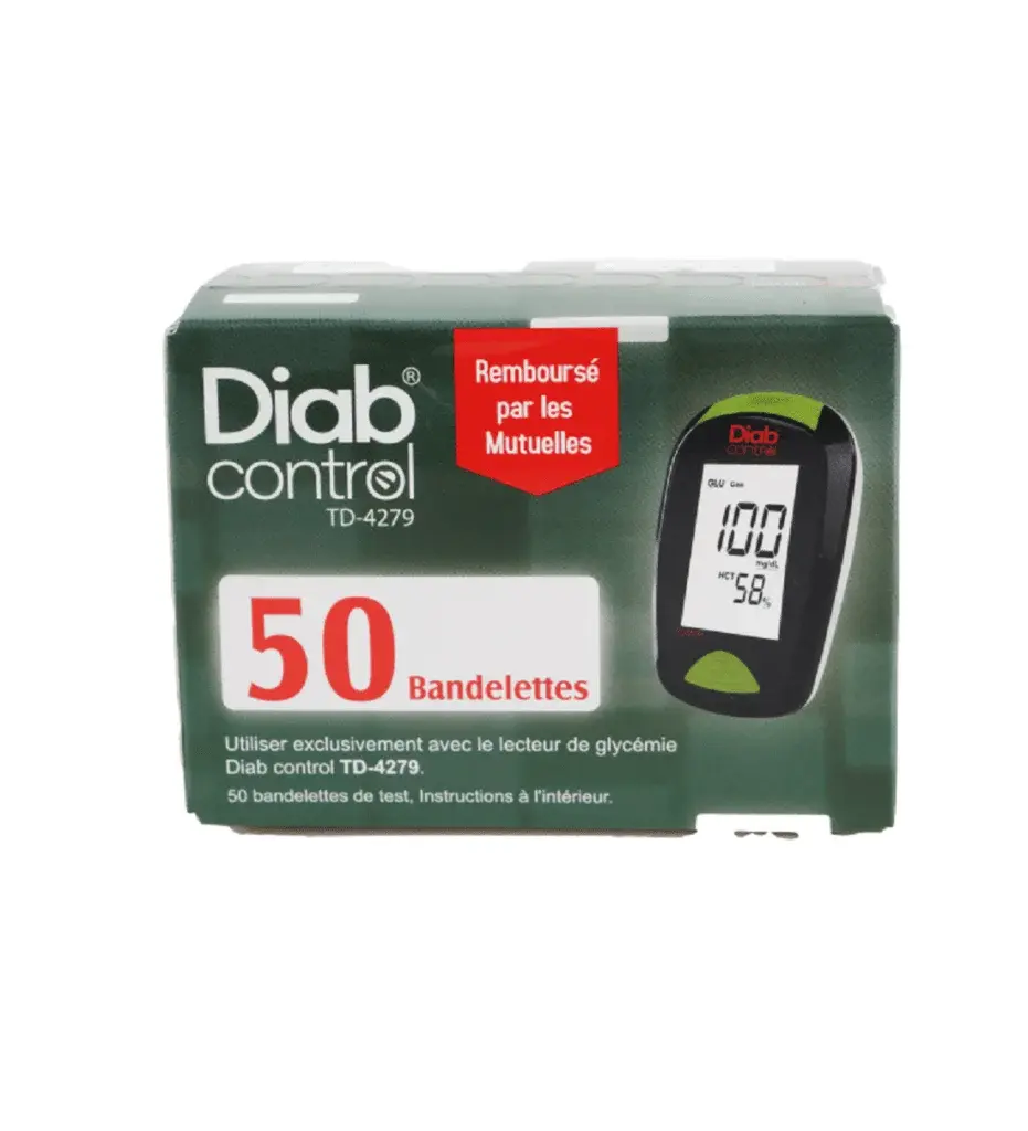 Diabcontrol Bandelettes Glycémie Boîte de 50 - vue 2