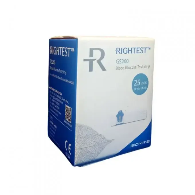 Bionime Rightest GS260 - Bandelettes de Test de Glycémie 25 pièces - vue 2
