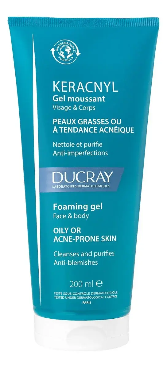 Ducray Keracnyl Gel Moussant Purifiant - 200 ml - vue 2
