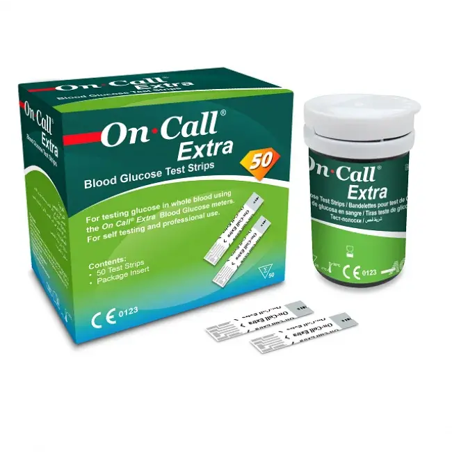 On Call Extra - Bandelettes de glycémie, boîte de 50