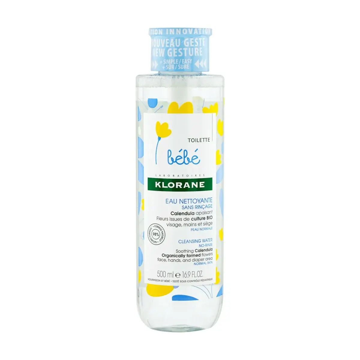 Klorane Bébé Eau Nettoyante sans Rinçage 500ml