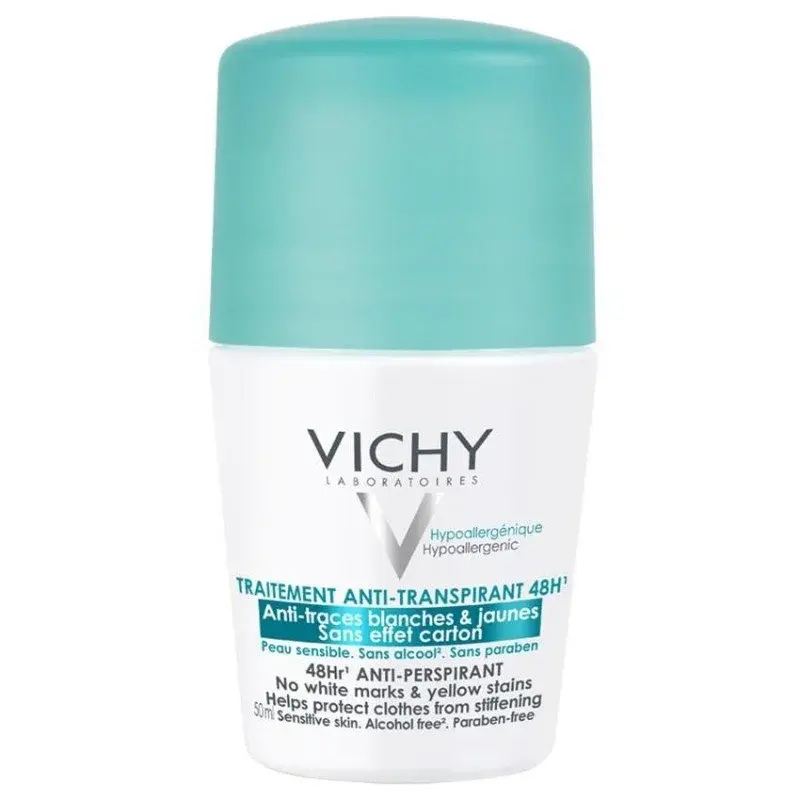 Vichy Déodorant Roll-On Traitement Anti-Transpirant Anti-Traces Blanches et Jaunes 48h - 50ml - vue 2