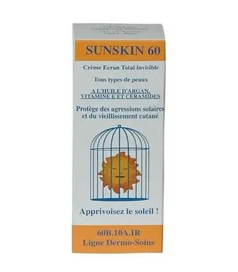 Dermo-Soins Sunskin 60 Creme Écran Solaire Total invisible - 50ml