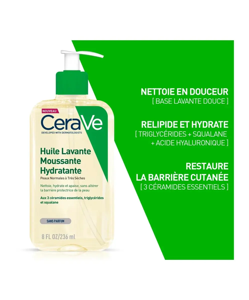 CeraVe Huile Nettoyante Moussante Hydratante 236 ml - vue 4