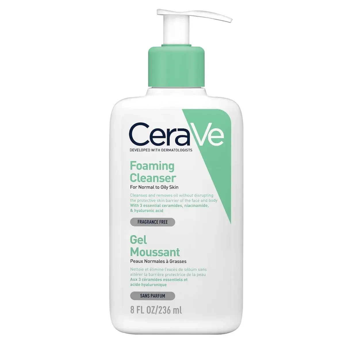 CeraVe Gel Moussant Nettoyant Peau Normale à Grasse 236 ml - vue 2
